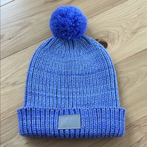 Under Armour Other - Under Armour Blue Knit Pom-Pom Beanie